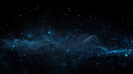 Obraz premium Abstract Blue Particle Wave