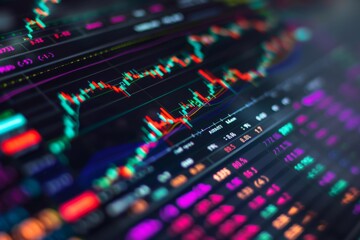 Obraz premium Close up of a 3D graph growing upwards on laptop screen