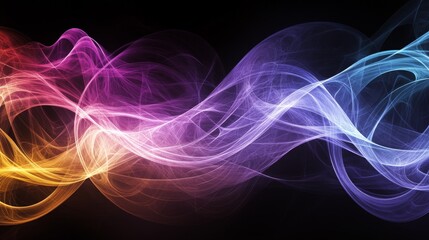 Fototapeta premium Colorful Smoke Waves - Mesmerizing Abstract Art