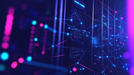 Obraz premium Abstract Network Data Center