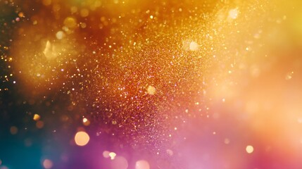 Obraz premium Shimmering Golden Bokeh Lights in Vibrant Colors
