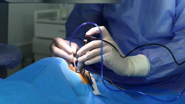 Eye surgery in a modern clinic. Vision correction	
