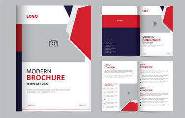 Modern brochure template design,  brochure layout 4 page editable brochure