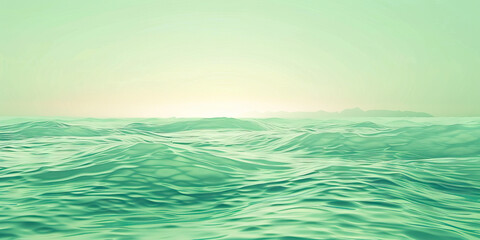Fototapeta premium A soothing seafoam green background in an art therapy piece aims to create a peaceful atmosphere for patients.