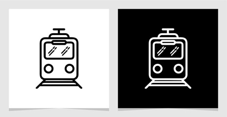 Train Outline Modern Single Set Icon Vector Element