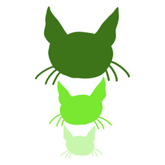 Cat Design 3 Silhouettes Three Friends Team Heads Crew Funny Cool Cartoon Cute Cats Lovers Cartoon Comic Fun Love Sweet Kittens Adorable Feline Like Playful Kitties Fur Baby Illustration Paw Pet Owner