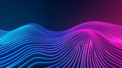 Vibrant Waves of Blue and Purple Abstract Background