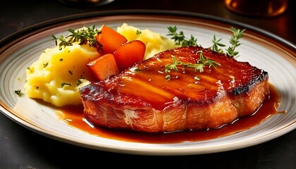 Bourbon-Glazed Pork Chop