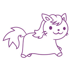 Happy Cat Design Little Pony Face Small Horse Riding Funny Cool Cartoon Cute Cats Lovers Cartoon Comic Fun Love Sweet Kittens Adorable Feline Like Playful Kitties Fur Baby Illustration Paw Pet Owners