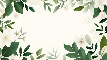 Elegant Vector Template Featuring Nature Inspired Leaves