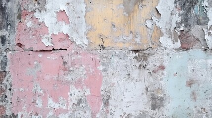 Fototapeta premium Weathered Pastel Textured Wall with Peeling Paint