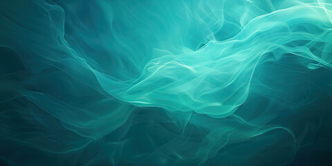 Fototapeta premium A serene, teal-colored abstract background for a anxiety disorder support group, with soft lighting and abstract art to create a calming atmosphere.