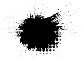 black brush painting splash splatter abstract banner grunge graphic background