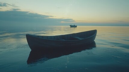 a boat in the middle of the sea, wallpaper, background