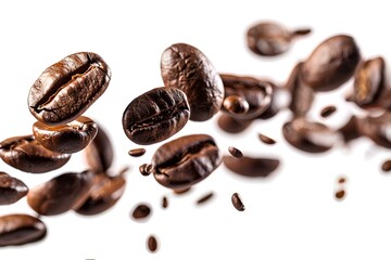 Obraz premium A close up of a bunch of coffee beans