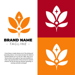 a unique and attractive flower logo concept for salon, cosmetic and spa brands