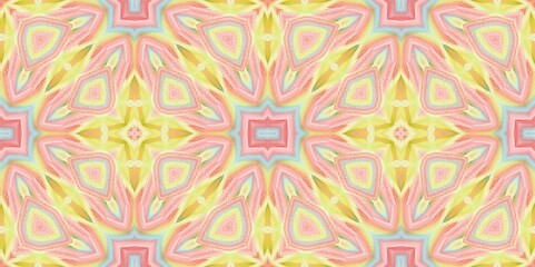 Abstract Kaleidoscope Geometry Psychedelic Art Pattern Background Wallpaper
