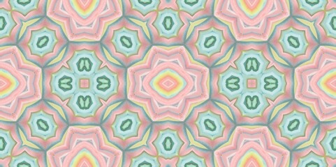 Abstract Kaleidoscope Geometry Psychedelic Art Pattern Background Wallpaper