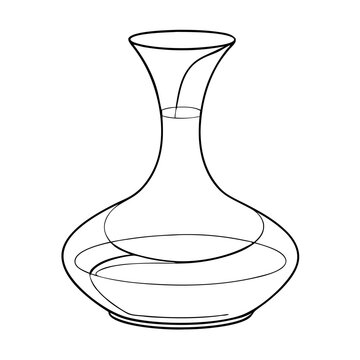 clear glass decanter outline clip art preview