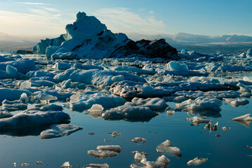 glaciers on jökulsárlón in Iceland