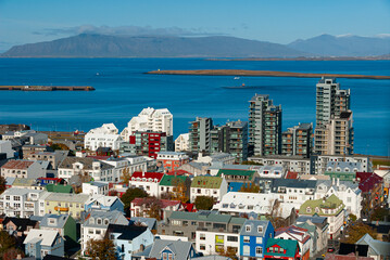 Obraz premium Reykjavik, the capital of Iceland,