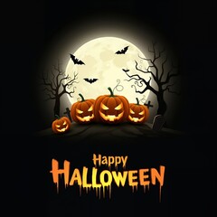 Halloween background with the text Happy Halloween