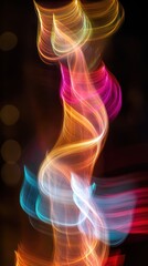 Obraz premium Abstract Flowing Light with Rainbow Iridescence