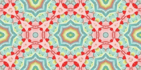 Abstract Kaleidoscope Geometry Psychedelic Art Pattern Background Wallpaper