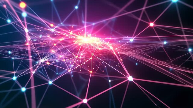 Machine learning algorithms visualization with data nodes
