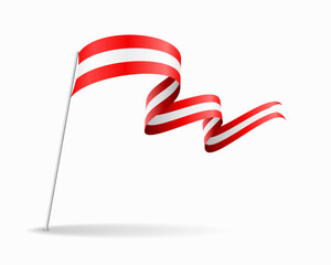 Austrian flag wavy background layout. Vector illustration.