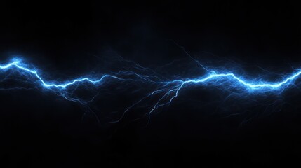 Blue Lightning Bolt Abstract