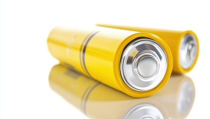 Yellow AA Battery Close-up