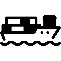 Simple vector icon shipping, sea
