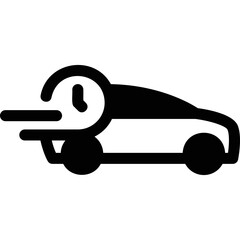 
Simple vector icon car, sedan