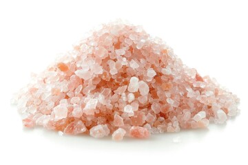 A pile of pink salt sitting on a white surface, great for food or decorative uses