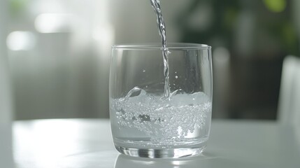 Pouring Water into a Glass