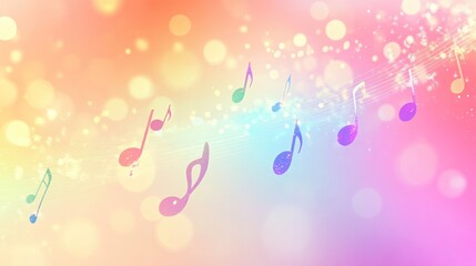 Abstract Colorful Musical Background