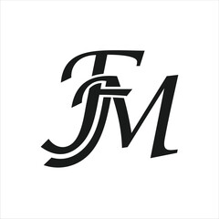 Initial Letter FM for Salon and Beauty design logo