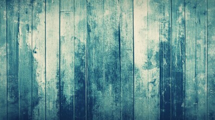 Obraz premium Weathered Wooden Planks in Shades of Green and Blue