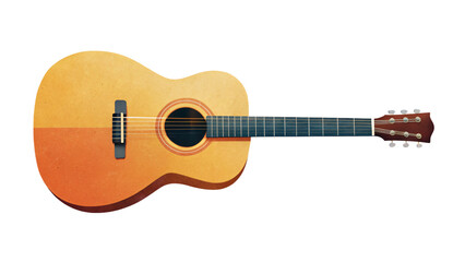 acoustic guitar isolated on white