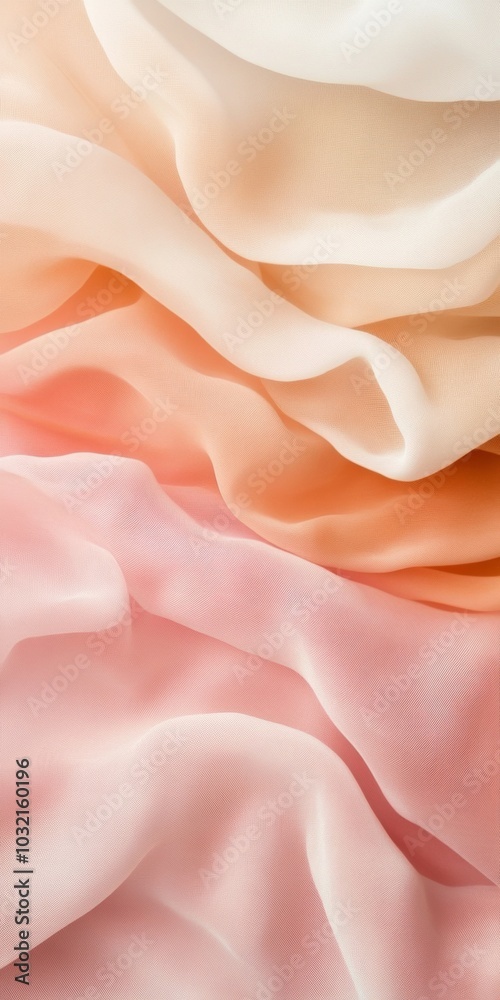 Poster elegant soft fabric waves in pastel shades – abstract textured background