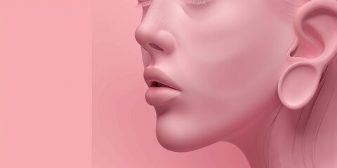 Obraz premium Soft Pink Emotional Support: Empathetic Listening and Understanding