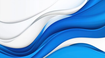 Obraz premium Abstract Blue and White Wavy Background