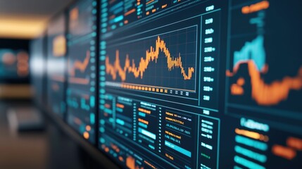 Digital dashboard showcasing real time global market trends currency exchange data and financial analytics to support strategic business planning and international decision making