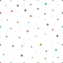 Colorful cute seamless stars pattern