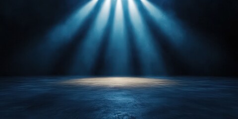 Dramatic Spotlight Illumination in Dark Environment