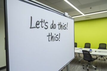 Let's Do This! Motivational Whiteboard in Office