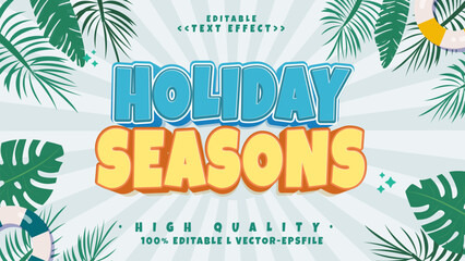 editable holiday seasons text effect.typhography logo