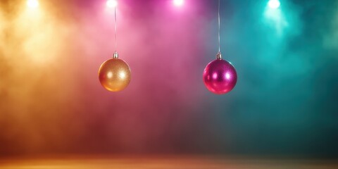 Fototapeta premium Colorful Ornaments in Festive Light Setting