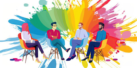 A color-coded stress management workshop, with each color representing a different coping mechanism, helping attendees find their own personal balance.